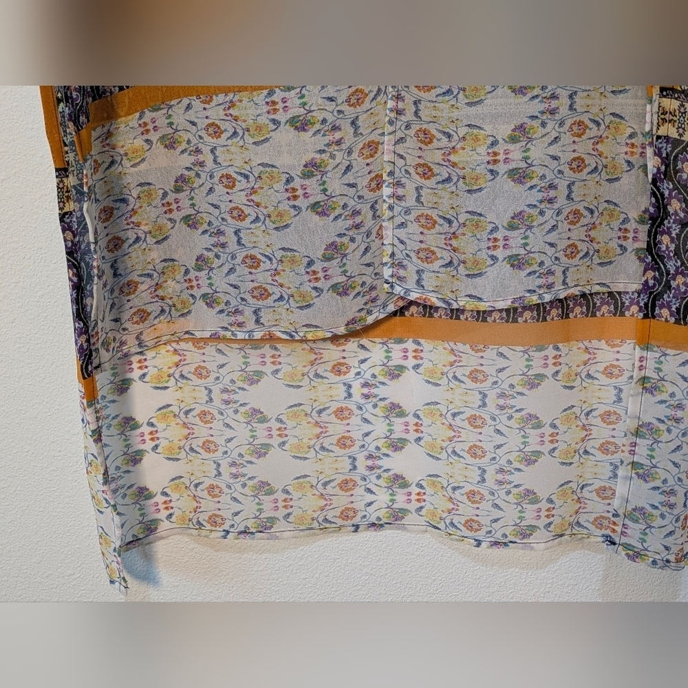 Anthropologie Fig and Flower S Boho Bohemian Hippie Sheer Tunic Top Cover Up - Picture 7 of 12